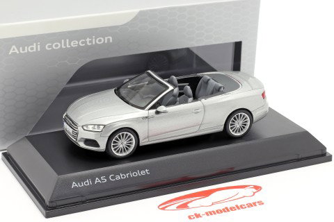 Audi A5 Cabriolet year 2017 florett silver 1:43 Spark