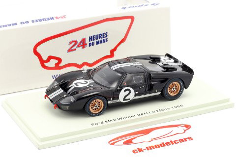 Ford GT40 MK2 #2 Winner 24h LeMans 1966 McLaren, Amon 1:43 Spark