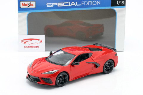 Chevrolet Corvette C8 Stingray year 2020 red 1:18 Maisto