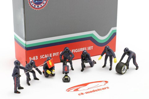Formula 1 Pit crew characters set #1 Team Blue 1:43 American Diorama