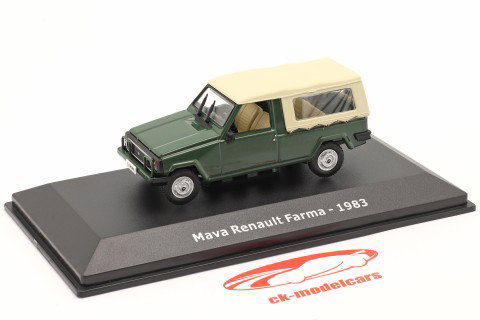 Mava Renault Farma Byggeår 1983 mørkegrøn / beige 1:43 Hachette