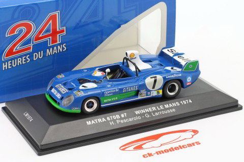 Matra MS670B #7 Sieger 24h LeMans 1974 Pescarolo, Larrousse 1:43 Ixo 