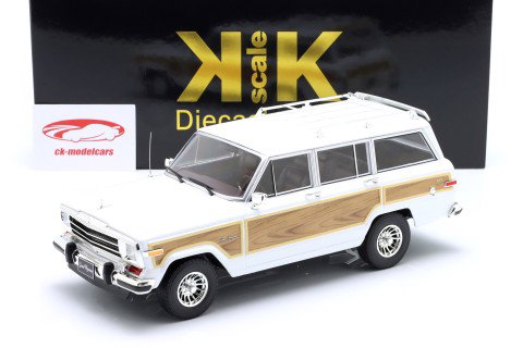 Jeep Grand Wagoneer Construction year 1989 white / wood look 1:18 KK-Scale