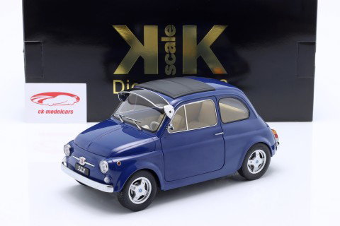 Fiat 500 F Custom with removable Top year 1968 blue 1:12 KK-Scale
