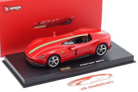 Ferrari Monza SP1 Año de construcción 2019 rojo 1:43 Bburago Signature