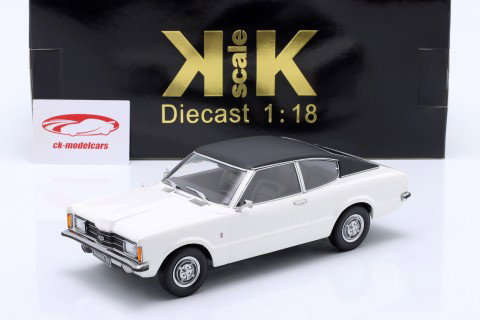 Ford Taunus GT Coupe с Виниловая крыша Год постройки 1971 белый / матовый черный 1:18 KK-Scale