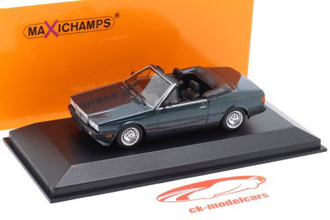 Maserati Biturbo Spyder Ano de construção 1984 verde escuro metálico 1:43 Minichamps