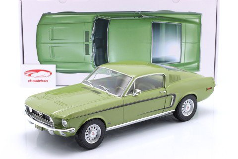 Ford Mustang Fastback GT Année de construction 1968 vert clair métallique 1:12 Norev