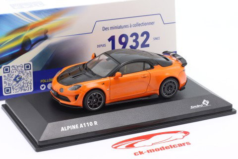Alpine A110 R year 2023 fire orange 1:43 Solido