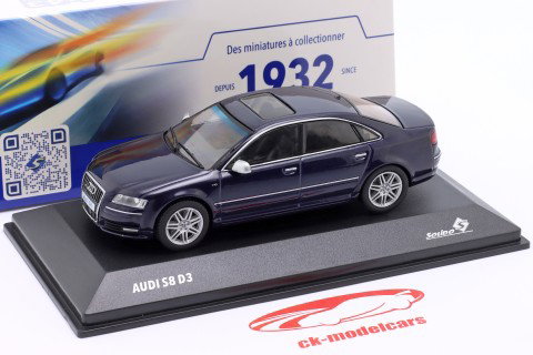 Audi S8 (D3) year 2010 dark blue 1:43 Solido