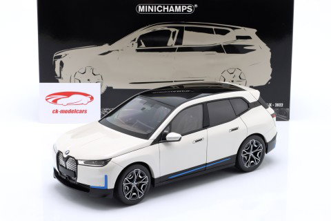 BMW iX (I20) année de construction 2022 blanc métallique 1:18 Minichamps