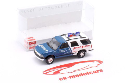 véhicule d'urgence Airport Express Chicago 2016 bleu foncé / blanc 1:87 Busch