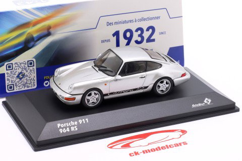 Porsche 911 (964) RS Año de construcción 1994 plata 1:43 Solido