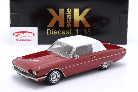 Ford Thunderbird Coupe Baujahr 1966 metallic rot / weiß 1:18 KK-Scale