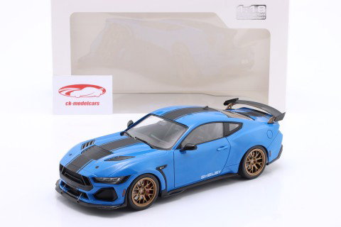 Ford Mustang Shelby Super Snake Byggeår 2024 blå metallisk 1:18 Solido