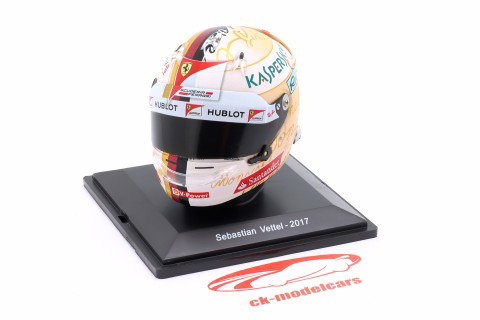 Sebastian Vettel Ferrari #5 vinder Monaco GP formel 1 2017 hjelm 1:5 Spark Editions