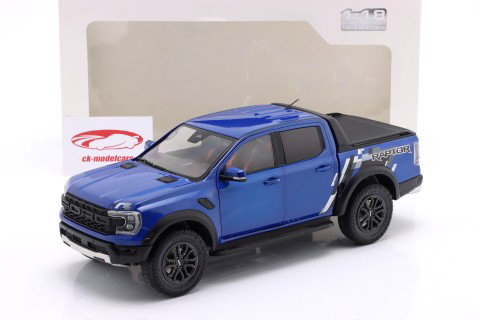 Ford Ranger Raptor Pick-Up Byggeår 2024 blå 1:18 Solido