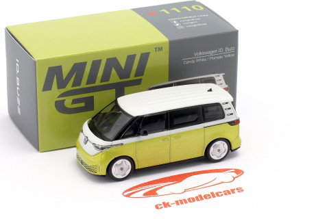 Volkswagen VW ID.Buzz Bouwjaar 2023 candy wit / pomelo geel 1:64 TrueScale