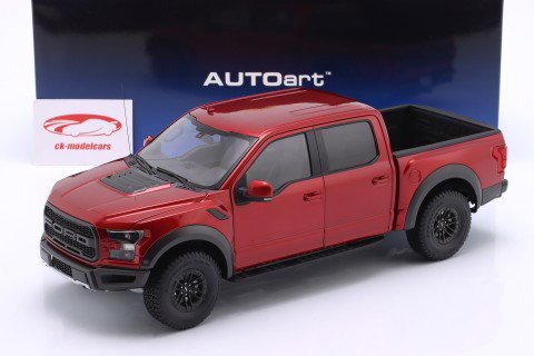 Ford F-150 Raptor Supercrew Pick-Up Byggeår 2019 rubinrød 1:18 AUTOart