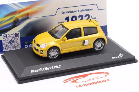 Renault Clio V6 Ph. 2 Ano de construção 2003 Amarelo Sirius 1:43 Solido