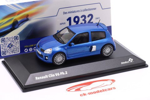 Renault Clio V6 Ph. 2 year 2023 blue metallic 1:43 Solido