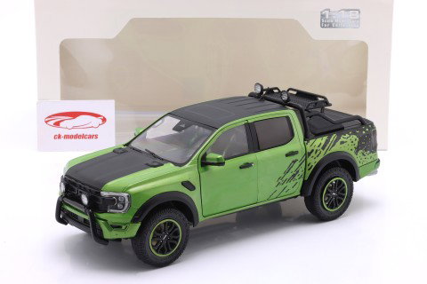 Ford Ranger Raptor Pick-Up Byggeår 2024 grøn metallisk 1:18 Solido