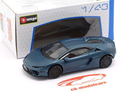 Lamborghini Temerario Año de construcción 2024 aburrido azul metálico 1:43 Bburago