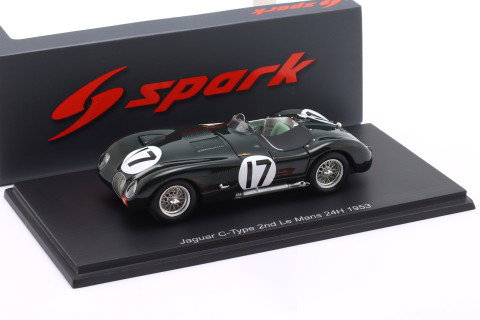 Jaguar C-Type #17 2° 24h LeMans 1953 Walker, Moss 1:43 Spark
