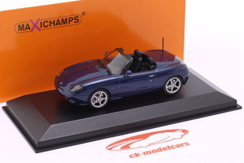 Fiat Barchetta Année de construction 1995 bleu foncé métallique 1:43 Minichamps