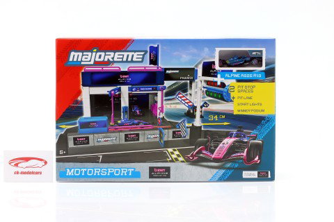 formula 1 Pit Stop Diorama impostato con Alpino A525 #43 1:64 Majorette
