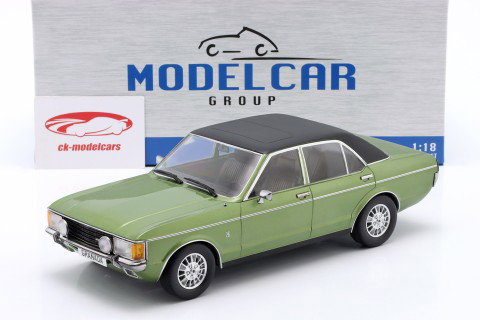 Ford Granada MK1 Baujahr 1972 grün metallic / schwarz 1:18 ModelCar Group