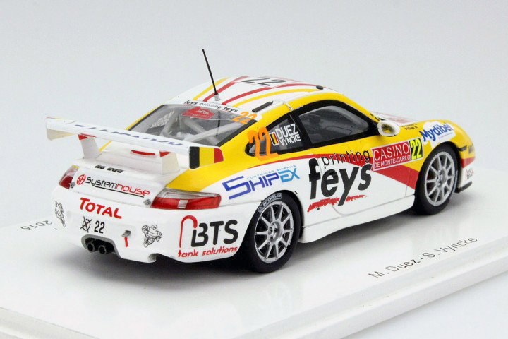 Porsche 911 RGT #22 3rd RGT Monte Carlo 2015 Duez / Vyncke 1:43 Spark
