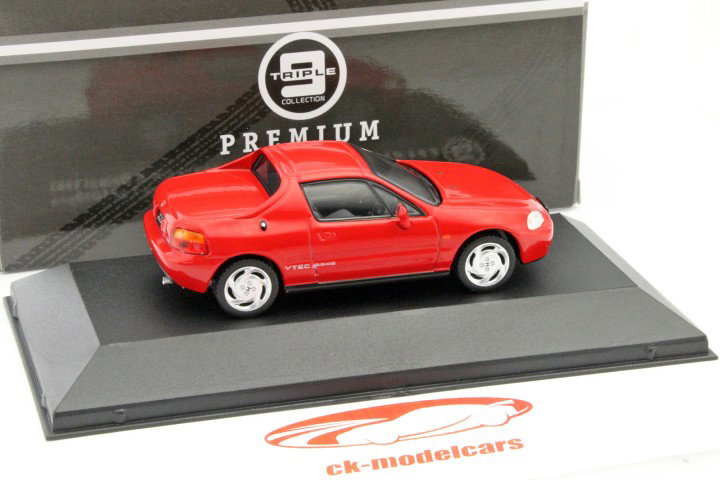 Honda CR-X Delsol Year 1992 red 1:43 Triple 9
