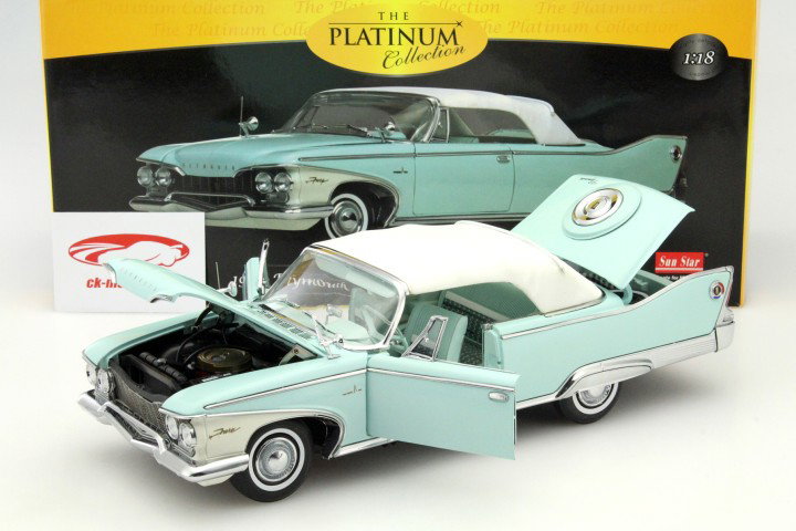 Plymouth Fury Closed Convertible år 1960 turkis 1:18 SunStar