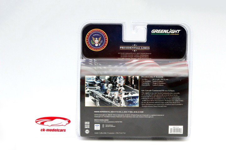 Lincoln Continental SS-100-X Year 1961 John F. Kennedy blue / green 1:43 Greenlight