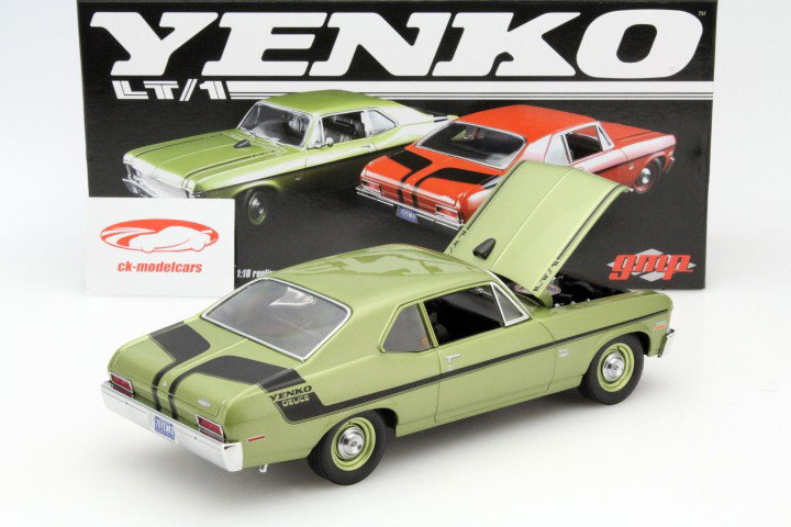 Chevrolet Nova L1/1 Yenko Deuce jaar 1970 groen 1:18 GMP