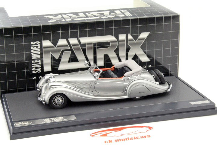 Horch 853 Sport Cabriolet Year 1938 silver 1:43 Matrix