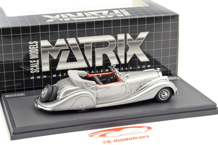 Horch 853 Sport Cabriolet Year 1938 silver 1:43 Matrix