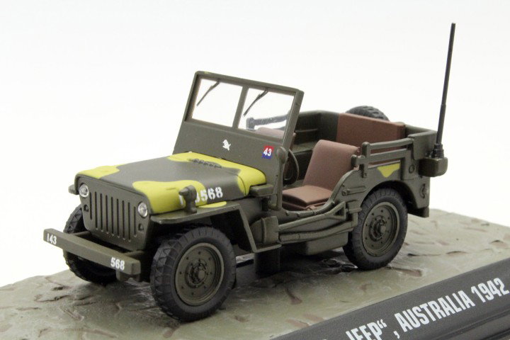 Willy's MP Jeep Australia 1942 olive green 1:43 Atlas