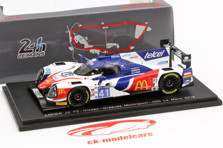 Ligier JSP2 #41 24h LeMans 2016 Rojas, Canal, Berthon 1:43 Spark