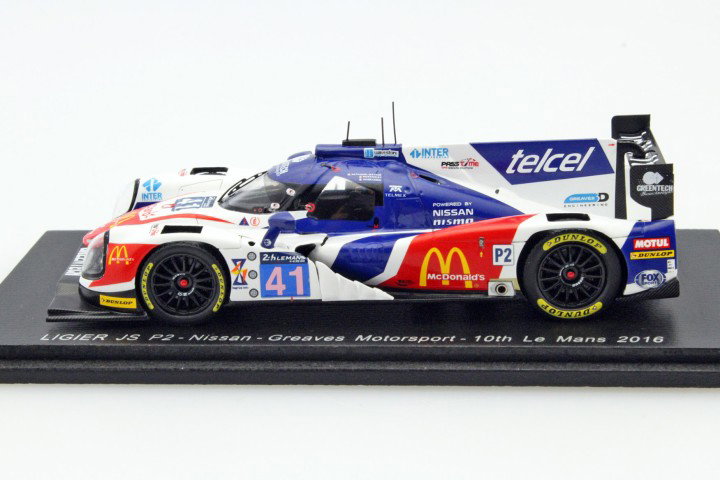 Ligier JSP2 #41 24h LeMans 2016 Rojas, Canal, Berthon 1:43 Spark