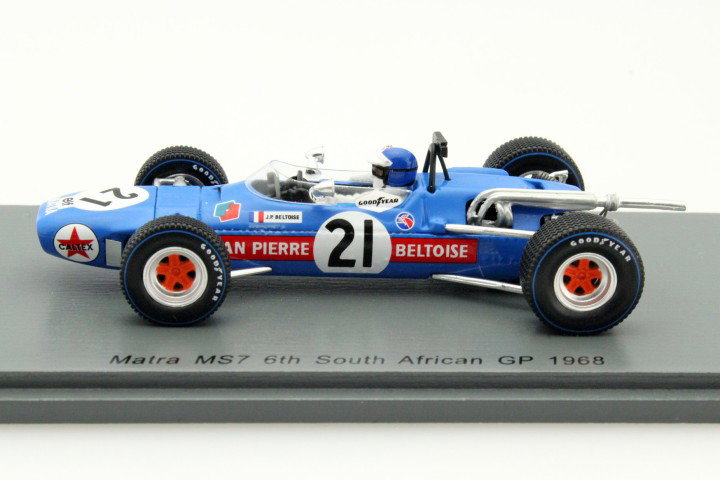 Jean-Pierre Beltoise Matra MS7 #21 South Africa GP formula 1 1968 1:43 Spark