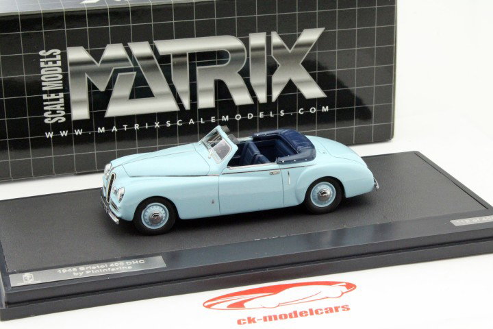 Bristol 400 DHC Pininfarina year 1948 blue 1:43 Matrix
