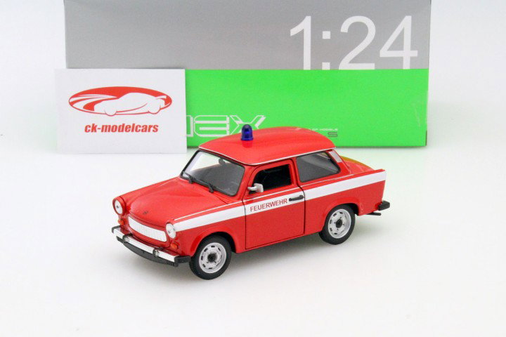 Trabant 601 fire Department red / white 1:24 Welly