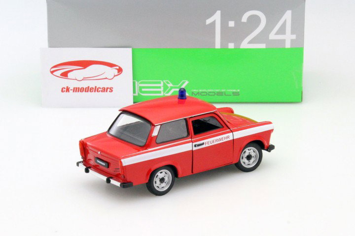 Trabant 601 fire Department red / white 1:24 Welly