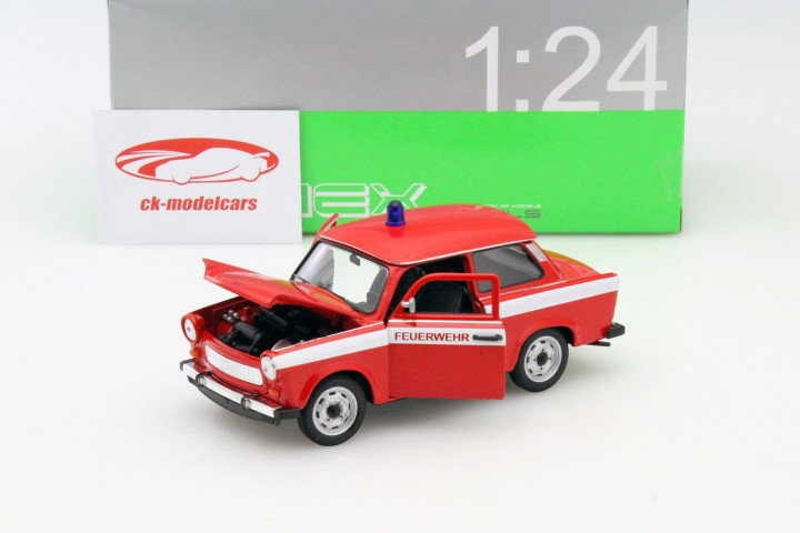 Trabant 601 fire Department red / white 1:24 Welly
