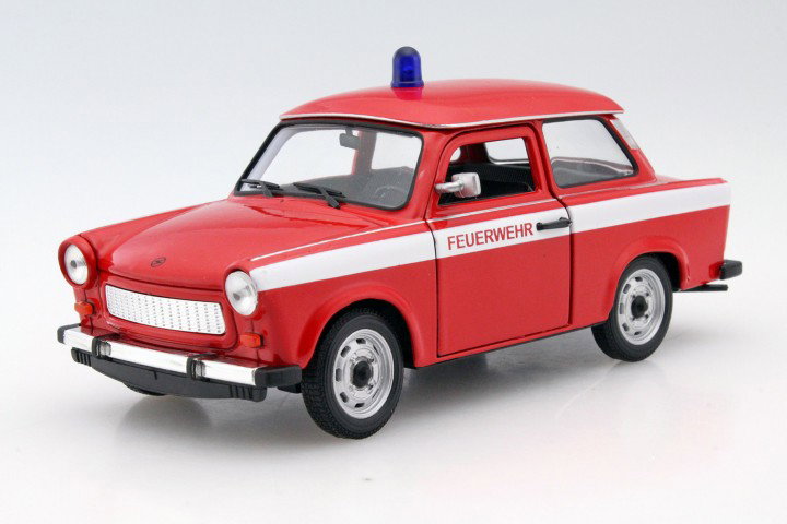 Trabant 601 fire Department red / white 1:24 Welly