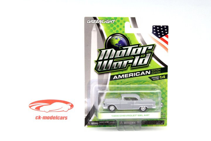 Chevrolet Bel Air jaar 1955 grijs 1:64 Greenlight