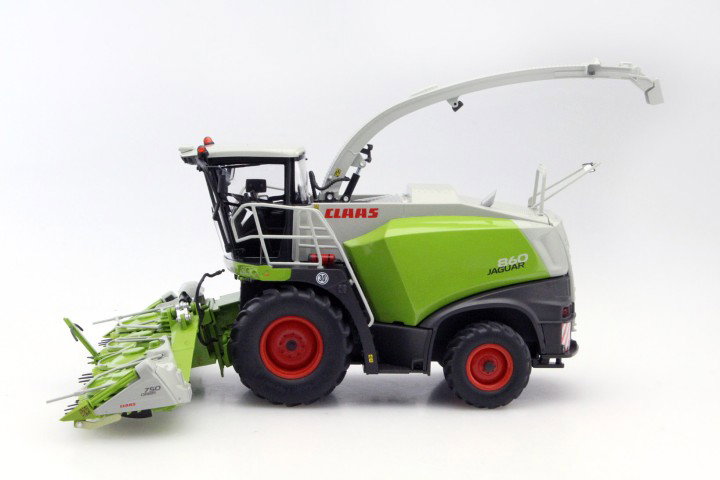 Claas Jaguar 860 Feldhäcksler with Orbis 750 and Pick Up 300 green 1:32 Wiking