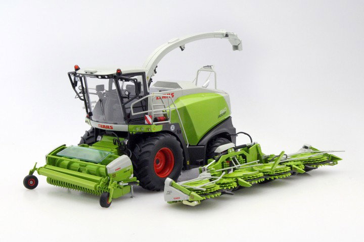Claas Jaguar 860 Feldhäcksler with Orbis 750 and Pick Up 300 green 1:32 Wiking